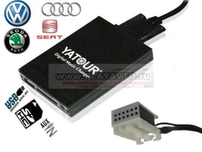 Лот: 5224715. Фото: 1. Адаптер Yatour Audi-VW 12 pin. Чейнджеры