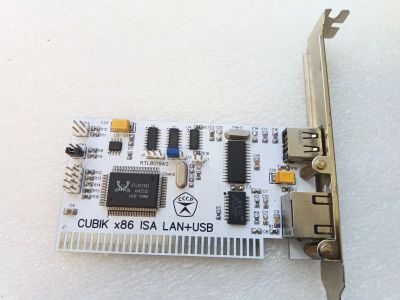 Лот: 24614365. Фото: 1. 8-bit ISA USB CH375 + 10Mbit Ethernet... Сетевые карты