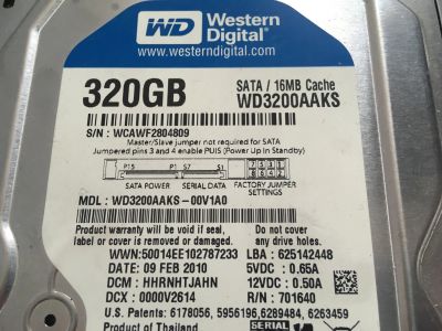 Лот: 13935758. Фото: 1. HDD 320Gb WD Blue + бонус. Жёсткие диски (HDD)
