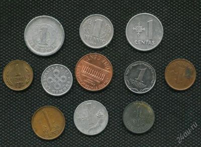 Лот: 1293866. Фото: 1. (№1506) иностранные единички 11шт... Европа