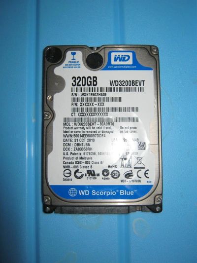 Лот: 3874989. Фото: 1. WD3200BEVT. Жёсткие диски (HDD)