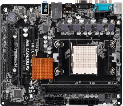 Лот: 12125745. Фото: 1. ASRock N68-GS4 FX R2.0 (Поддержка... Материнские платы