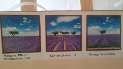 Лот: 7361763. Фото: 1. Раскраска по номерам триптих... Картины по номерам