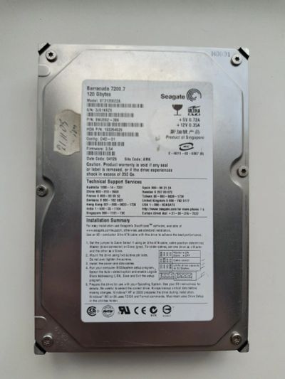 Лот: 14613921. Фото: 1. Seagate Barracuda 120гб. Жёсткие диски (HDD)