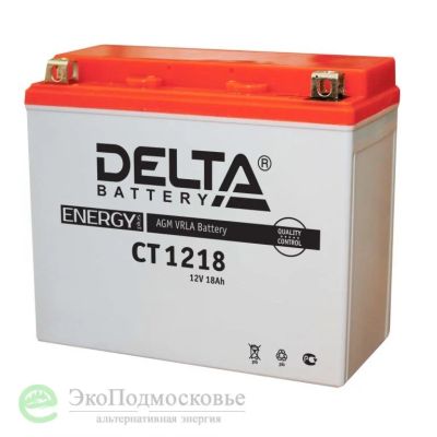 Лот: 11904012. Фото: 1. Аккумулятор 12В18Ач Delta CT1218... Запчасти