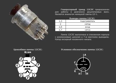 Лот: 8244220. Фото: 1. Генераторный триод 12С3С. Электронные лампы