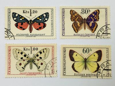 Лот: 23593962. Фото: 1. Бабочки. Неполная серия. Чехословакия... Марки