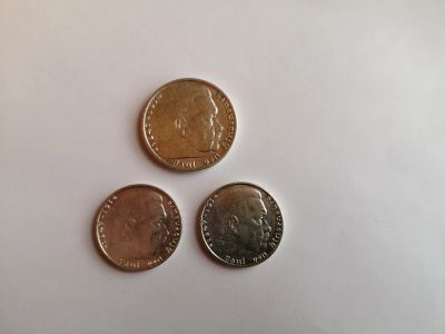 Лот: 15426644. Фото: 1. Монеты серебро 3-й рейх, оригиналы... Германия и Австрия