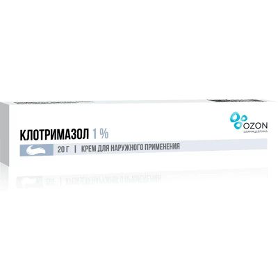 Лот: 24004078. Фото: 1. Клотримазол 1% крем для наружного... Лекарства