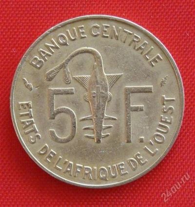Лот: 1792959. Фото: 1. (№1659) 5 франков КФА 1975 (Западно-Африканские... Африка