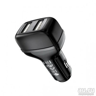 Лот: 16904718. Фото: 1. Авто-адаптер 12V->2*USB 2.4A Hoco... Другое (оснащение, оборудование, аксессуары)