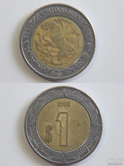 Лот: 9591900. Фото: 1. (65) Мексика 1 песо 1998. Другое (монеты)