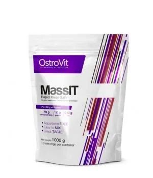 Лот: 10003535. Фото: 1. Гейнер Mass IT OstroVit 1000 гр... Спортивное питание, витамины