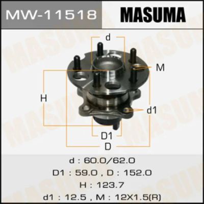 Лот: 18590535. Фото: 1. Ступичный узел masuma rear harrier... Ходовая, подвеска, рулевое управление