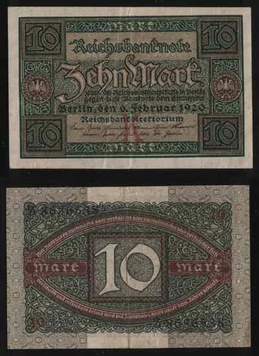 Лот: 25806774. Фото: 1. Банкнота Германии 10 марок 1920. Германия и Австрия