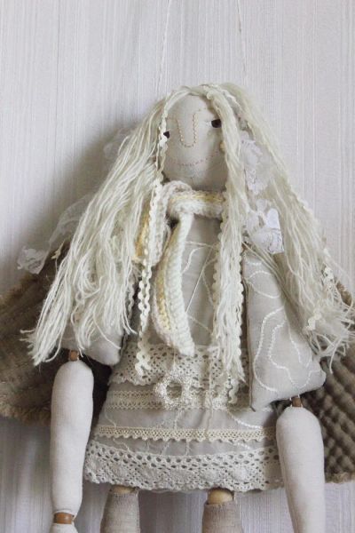 Лот: 11716076. Фото: 1. Ангел большой, кукла ручной работы... Авторские куклы, игрушки, поделки