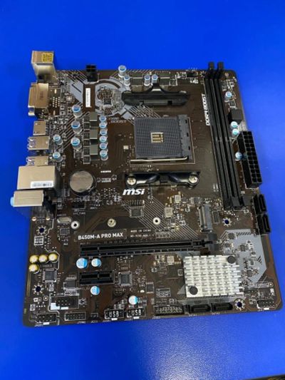 Лот: 16392914. Фото: 1. Материнская плата MSI B450M-A... Материнские платы