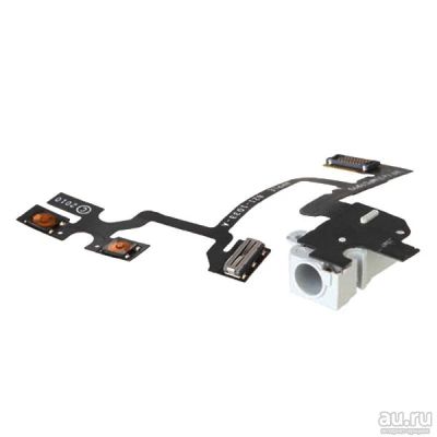 Лот: 9410069. Фото: 1. Шлейф аудио разъема iPhone 4 оригинал... Шлейфы, разъёмы