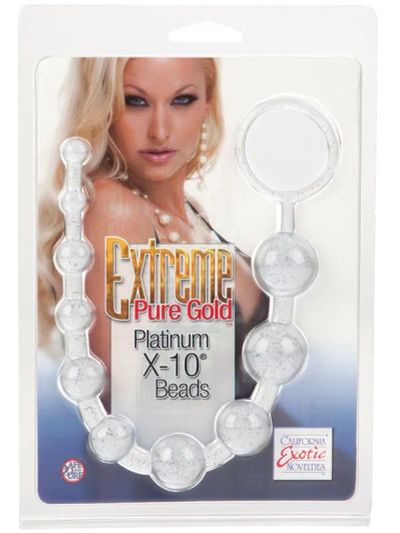 Лот: 22066927. Фото: 1. Анальные бусы Extreme Pure Gold... Игрушки