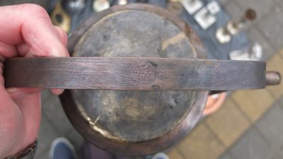 Лот: 18387403. Фото: 1. медный чайник, с клеймом, 1920е... Предметы интерьера и быта