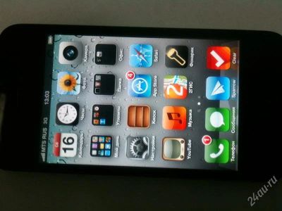 Лот: 1889098. Фото: 1. iPhone 4, black 16Gb. Смартфоны