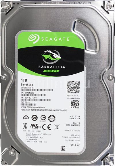 Лот: 10219025. Фото: 1. Жесткий диск Seagate Barracuda... Жёсткие диски