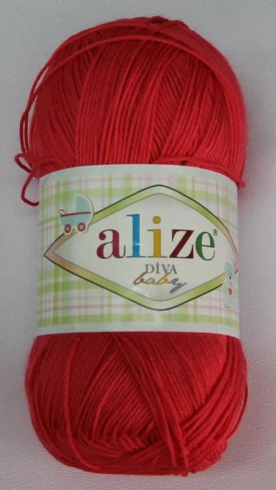 Лот: 11167515. Фото: 1. Пряжа Alize Diva Baby цв-288 100г-350м... Ткани, нитки, пряжа