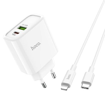 Лот: 20576445. Фото: 1. Зарядное сетевое (USB-C + USB-C... Зарядные устройства, блоки питания, адаптеры сетевые для смартфонов
