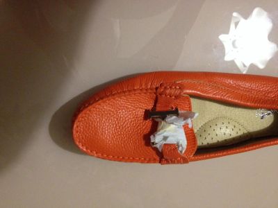 Лот: 5276639. Фото: 1. Макасины оранжевые Hermes реплика... Мокасины