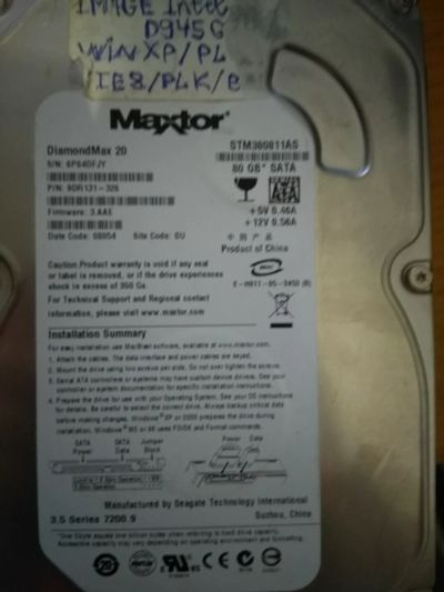 Лот: 16768239. Фото: 1. Жесткие диски Maxtor 80 гб. Жёсткие диски (HDD)
