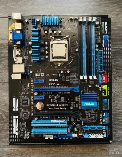 Лот: 18157855. Фото: 1. Asus Z77-A (Z77 чипсет/ 4xDDR3... Материнские платы