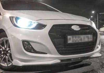 Лот: 22216601. Фото: 1. Сплиттер переднего бампера Hyundai... Кузов