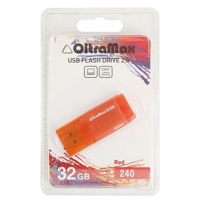 Лот: 11686251. Фото: 1. USB 32GB OltraMax 240 красный. USB-флеш карты