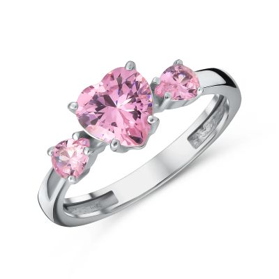 Лот: 23842983. Фото: 1. Серебряное кольцо с фианитами. Кольца, перстни