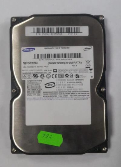 Лот: 8625479. Фото: 1. Жесткий диск Samsung SP0822N 80... Жёсткие диски (HDD)