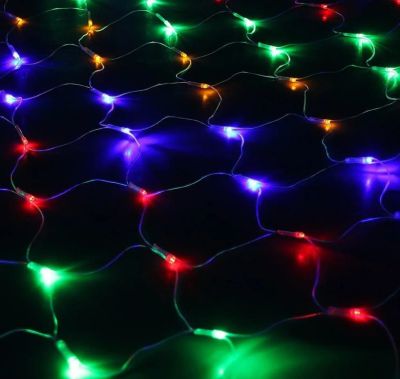 Лот: 16854517. Фото: 1. LED Гирлянда «Сетка» 1,5*1,5. Гирлянды, шарики, новогодние аксессуары