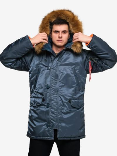 Лот: 25040733. Фото: 1. Парка зимняя мужская Slim Fit... Зимняя спортивная одежда