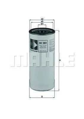 Лот: 14656367. Фото: 1. Фильтр масляный mahle oc 282 z0322... Двигатель и элементы двигателя