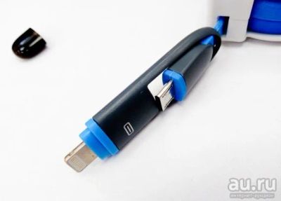 Лот: 18011128. Фото: 1. Кабель USB- lightning/microUSB... Дата-кабели, переходники
