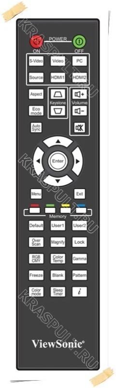 Лот: 15908221. Фото: 1. Пульт ViewSonic Pro9000. Пульты ДУ