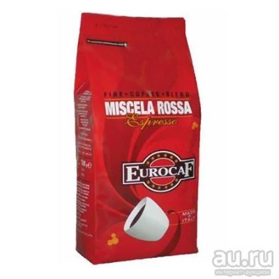 Лот: 13830423. Фото: 1. Кофе в зернах Eurocaf Rosso. Чай, кофе, какао