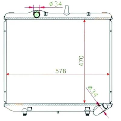 Лот: 3720549. Фото: 1. Радиатор ssang yong istana//mercedes... Двигатель и элементы двигателя