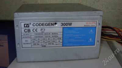 Лот: 272245. Фото: 1. Блок питания CODEGEN 300W. Корпуса, блоки питания