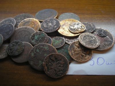 Лот: 8887913. Фото: 1. Выставляется кучка уставших монет... Россия до 1917 года