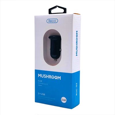 Лот: 22149866. Фото: 1. АЗУ RECCI MUSHROOM RUC-D2 2xUSB... Зарядные устройства, блоки питания, адаптеры сетевые для смартфонов