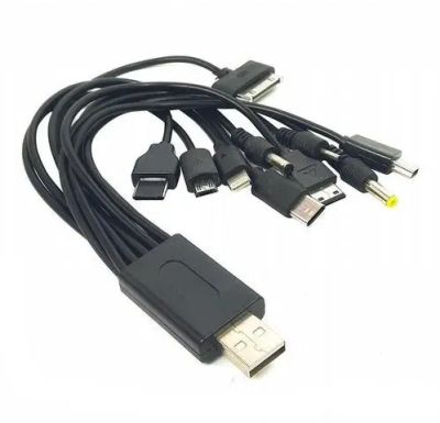 Лот: 19686052. Фото: 1. Кабель USB->10 переходников (lightning... Дата-кабели, переходники