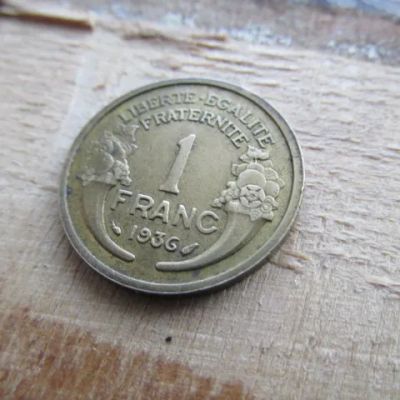 Лот: 24870953. Фото: 1. Монета 1 франк один Франция 1936... Европа