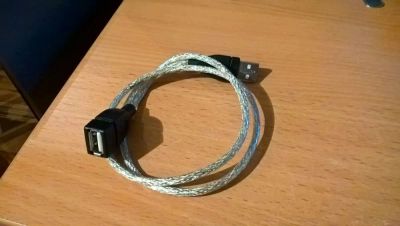 Лот: 9347325. Фото: 1. USB удлиннитель ~40 см. Шлейфы, кабели, переходники