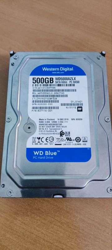 Лот: 25747027. Фото: 1. Жесткий диск HDD 500 Gb. Жёсткие диски (HDD)