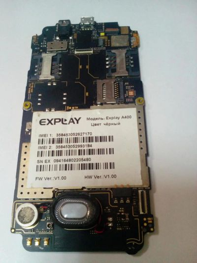Лот: 9383349. Фото: 1. A159 . Explay A400 Системная плата... Микросхемы и платы